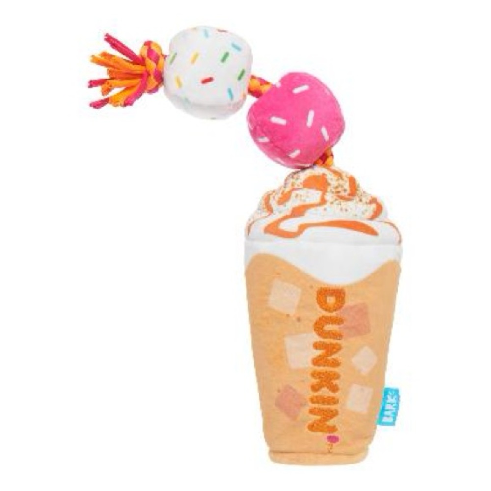 Dunkin Donuts x BARK Box Pumpkin Signature Latte Dog Toy NEW
